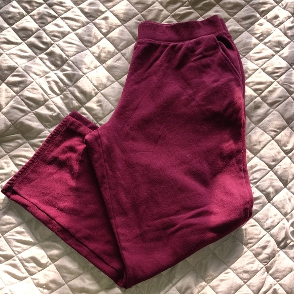 Time and Tru Pants - Time and Tru Women's Burgundy Sweatpants